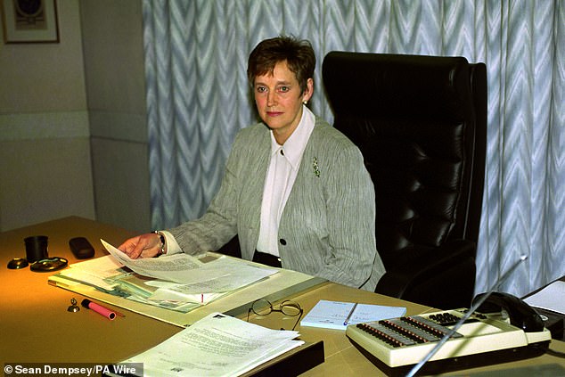 Mrs Rimington on the day M15 held the first photocall in their 84 year history
