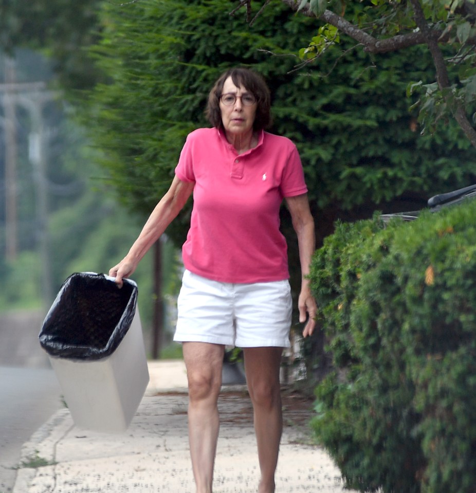 Didi Conn taking out the trash.