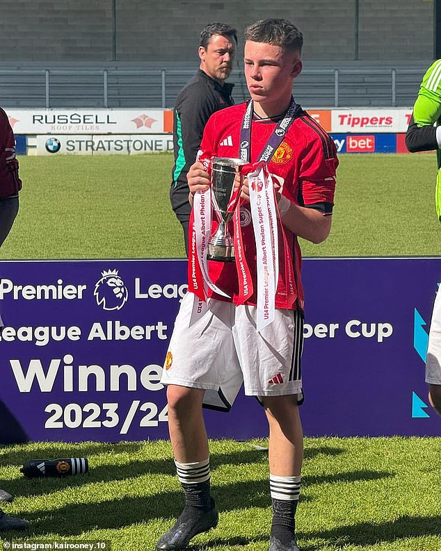 Kai Rooney is a promising young footballer with the Manchester United youth academy