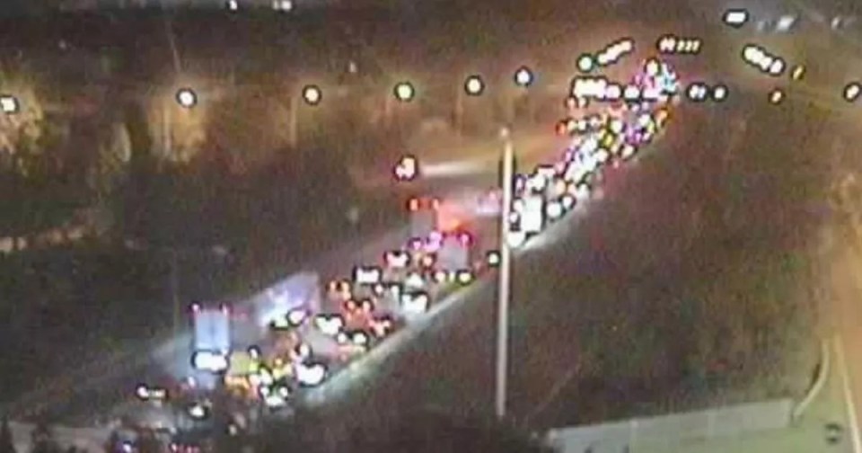 M6 motorway closed in both directions due to a police incident.