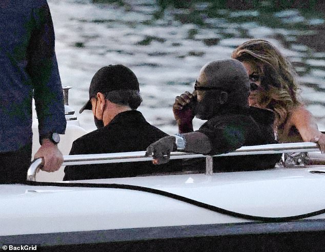 Edward was seen relaxing next to Leo