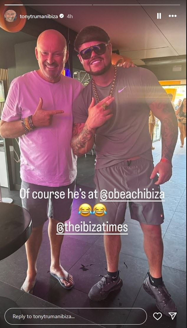 Tony Truman, co-owner of Ocean Beach Ibiza, posed for a picture with the young champ amid reports of other partygoers asking for pictures