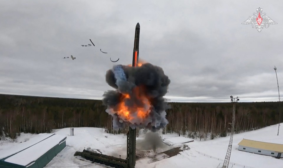 ICBM test launch.