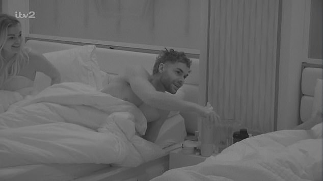 One of the most eye-popping moments from this year's Love Island was when footballer Harrison Solomon (pictured), 22, asked Harry Cooksley, 30, to pass him a condom in the middle of the nigh