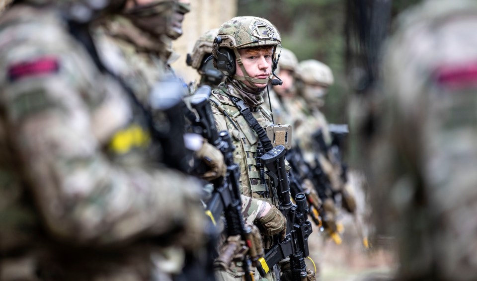 British Army Ranger Regiment soldiers on exercise.