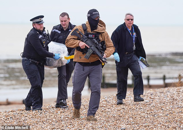 Another haul, weighing 30kg and believed to be worth around £2million, washed up in 2023 on a beach in Goring, West Sussex