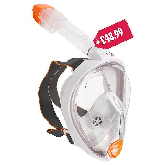 Snorkelling gear is generally inexpensive, but forking out under £50 for a full-face snorkelling mask seems like a bargain for the wealthy