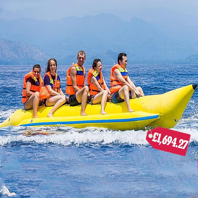 Inflatables are always a hit, with a banana boat easily costing well over a grand, but the super rich much prefer customisable FunAir inflatable slides