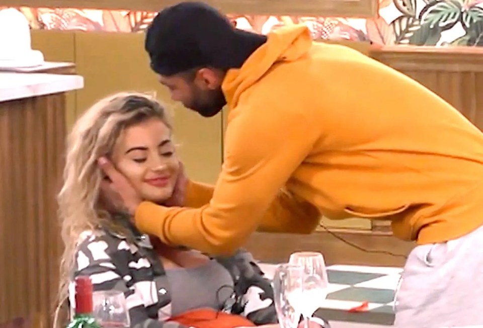 Jermaine Pennant kissing Chloe Ayling on Celebrity Big Brother.