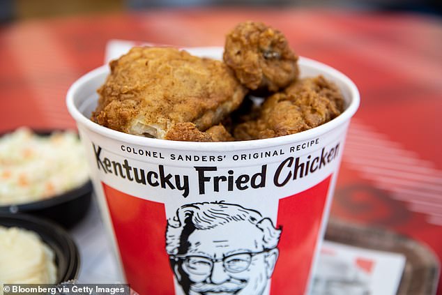 British fast food lovers are going wild after Greggs and KFC teased a new 'summertime' collaboration that has left people guessing what it could be (file photo)
