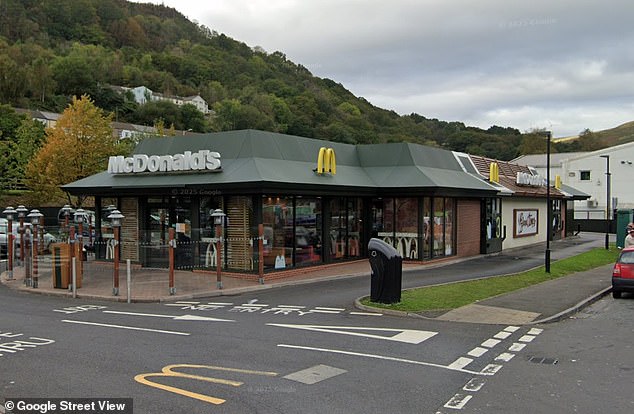 Jenkins pulled his gun out in front of a group of teenagers at a McDonald's in Tonypandy, Wales