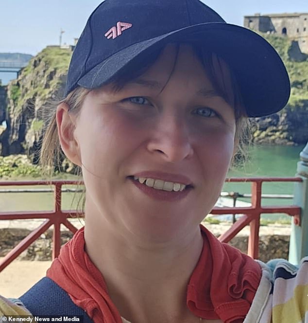 The mother-of-two later revealed she thought she would 'drown' as she stuggled to emerge from the cold water