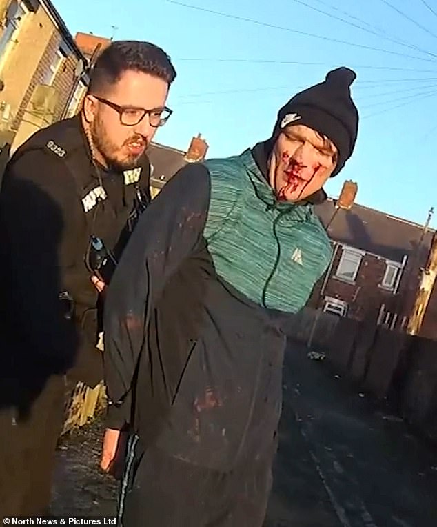Holmes (pictured), of Spennymoor, Durham has been jailed for 18 years and banned from driving for 15 years