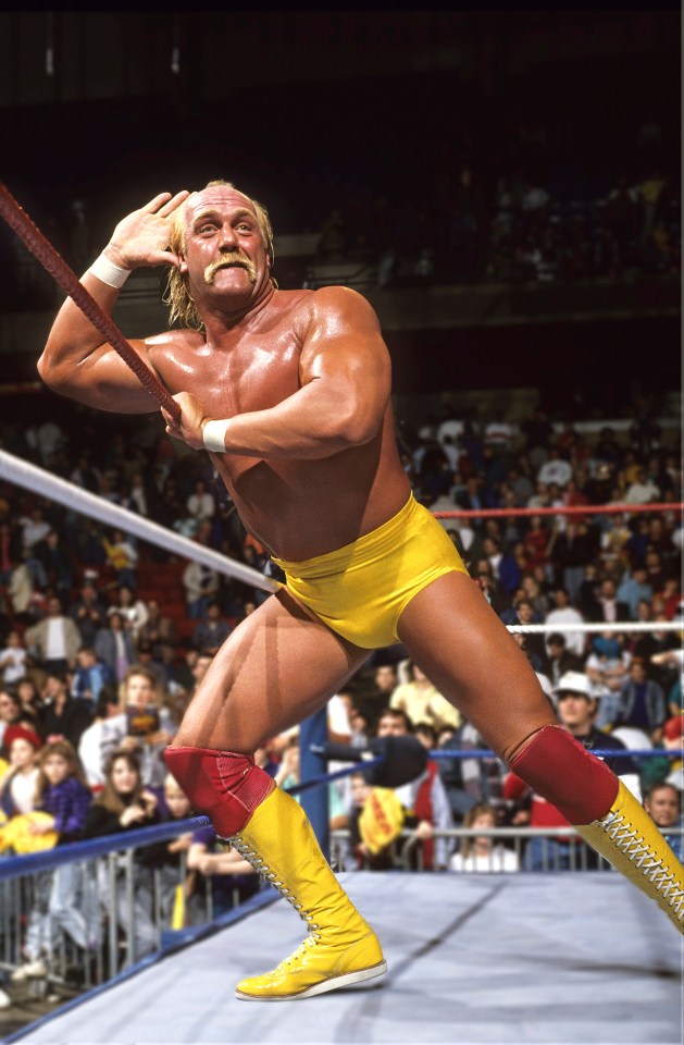 Hulk Hogan in a wrestling ring.