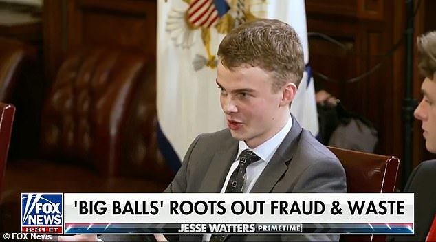 Coristine, nicknamed 'Big Balls' by his peers spoke to Fox News in an interview about his efforts to cut fraud and waste in government