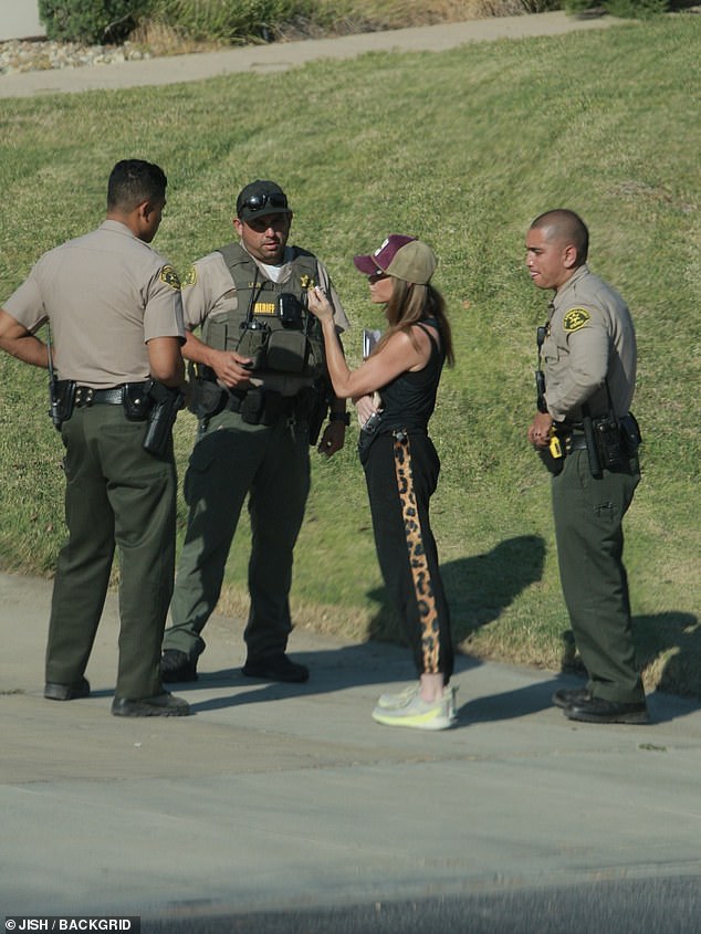 Numerous police officers were on the scene