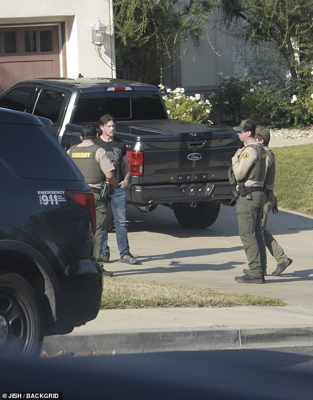 Aaron also had a word with police officers