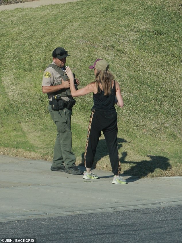 The scene unfolded at Phyper's Calabasas home