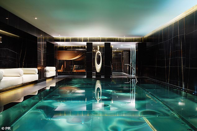 The suite also features a private spa