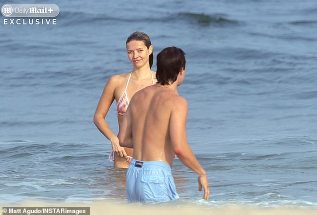 Apple's 19-year-old brother Moses was not spotted during the sunny beach day