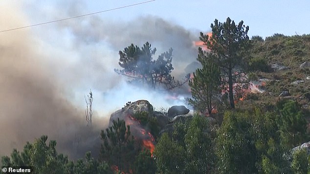 The blaze was first reported at around 4pm on Tuesday