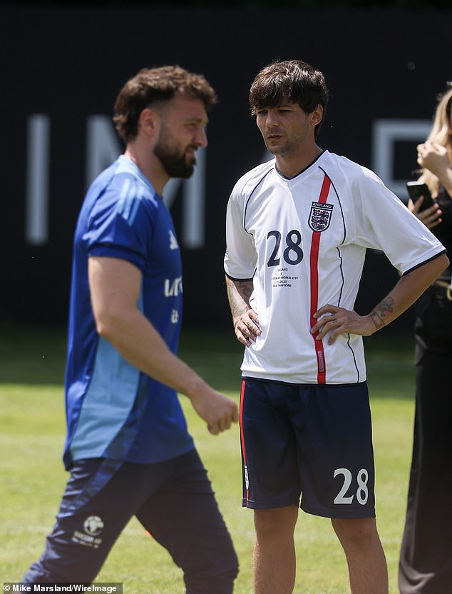 Louis and Zara's ex Sam came face-to-face for the first time at Soccer Aid in June