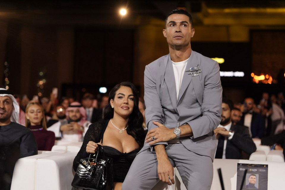Cristiano Ronaldo and Georgina Rodríguez at the Globe Soccer Awards.