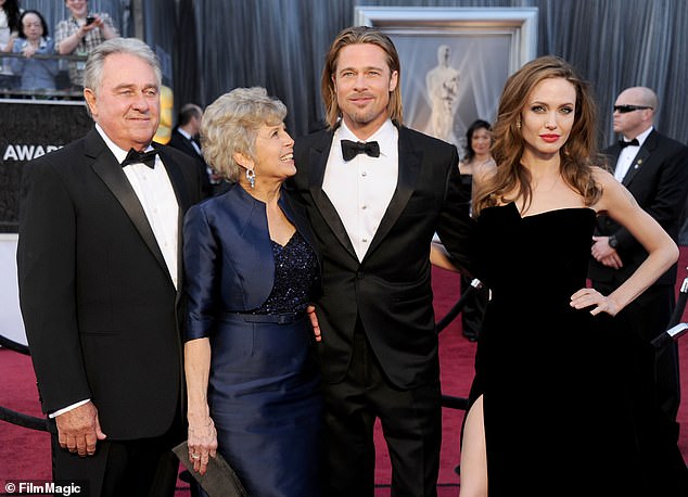 While Jane and husband William kept mostly out of the spotlight, they did occasionally join Pitt on the red carpet - pictured 2012 with Pitt and ex wife Angelina Jolie