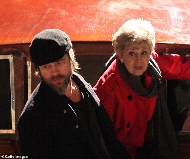 Pitt is pictured with Jane in 2010 in Venice