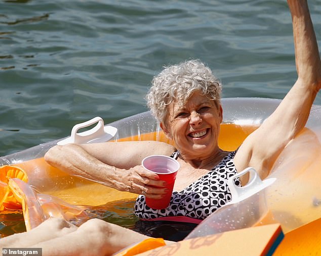 Jane was seen in a candid holiday snap shared by her granddaughter