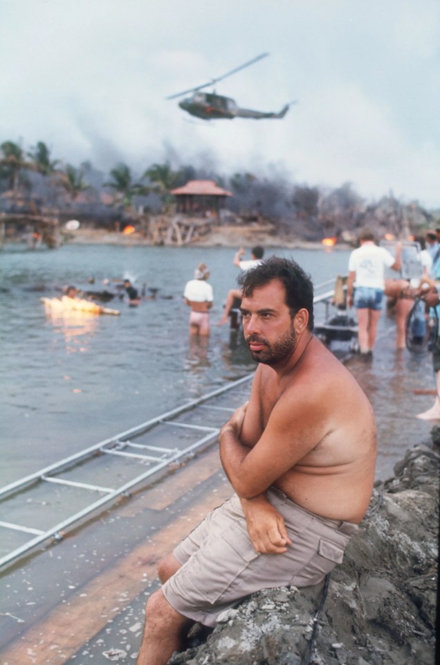 Francis Ford Coppola on the set of Apocalypse Now.