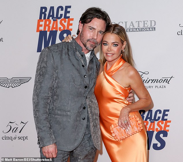 Richards was stepping out days after her shock visit to estranged husband Aaron Phypers' LA home this week - after taking out a temporary restraining order on him; pictured in June 2023