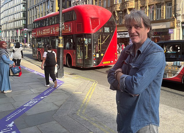 Massimo, 51, from Italy, said: 'Everyone has their head buried in their phones all the time, but if they put them in their pockets and actually looked around at the world instead, then the phone snatchers wouldn't be able to take them'