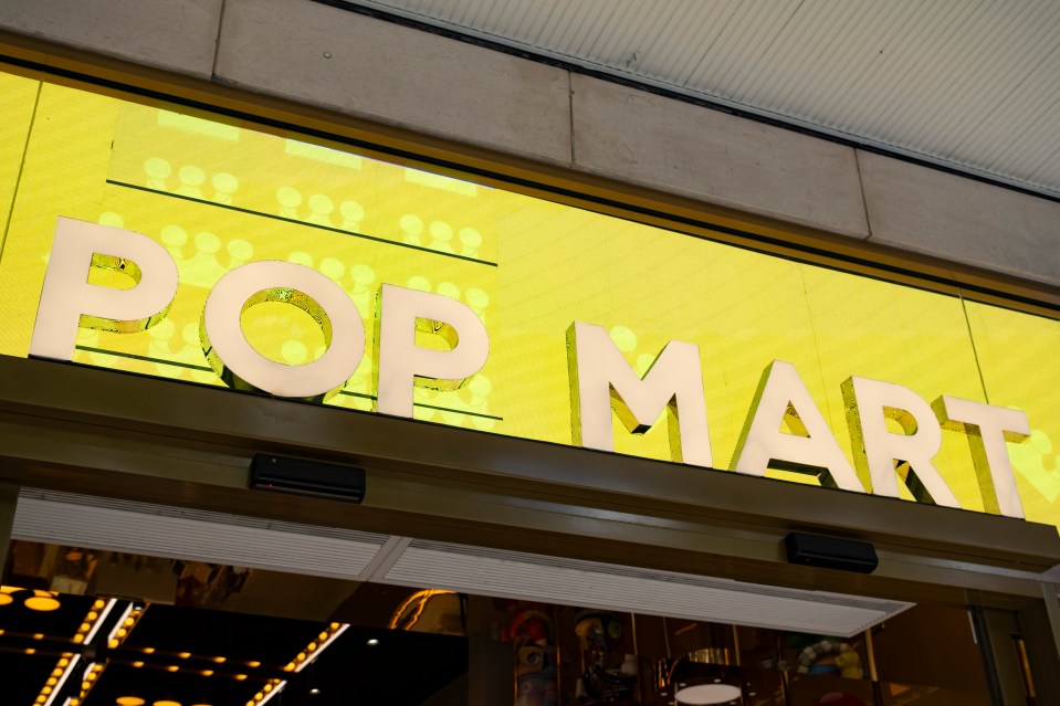 Pop Mart store sign.