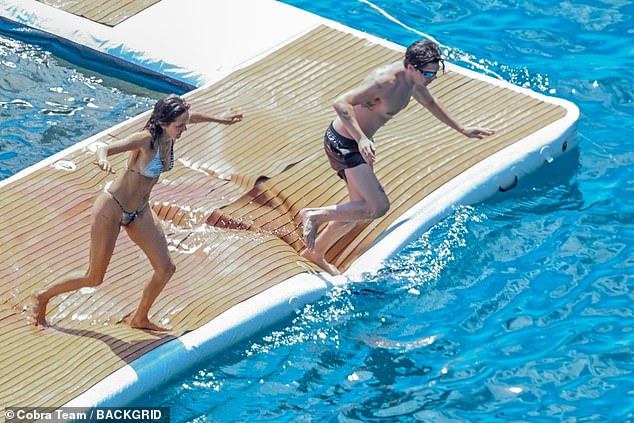 They jumped from a huge inflatable