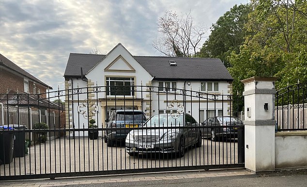Iftikhar keeps a range of expensive cars - from a Range Rover, Bentley and Royles Royce - on his driveway