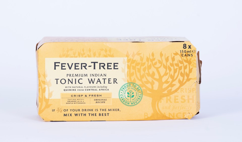 Fever-Tree Premium Indian Tonic Water 8-pack box.