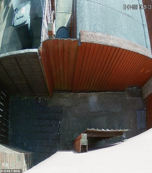 This is the alleyway where Lloyd attacked her neighbour. On April 18 2023, three weeks before the attack, she could be heard in the clip above saying: 'Do you have a preference? I've got a spade, I've got garden shears or I've got a rake'