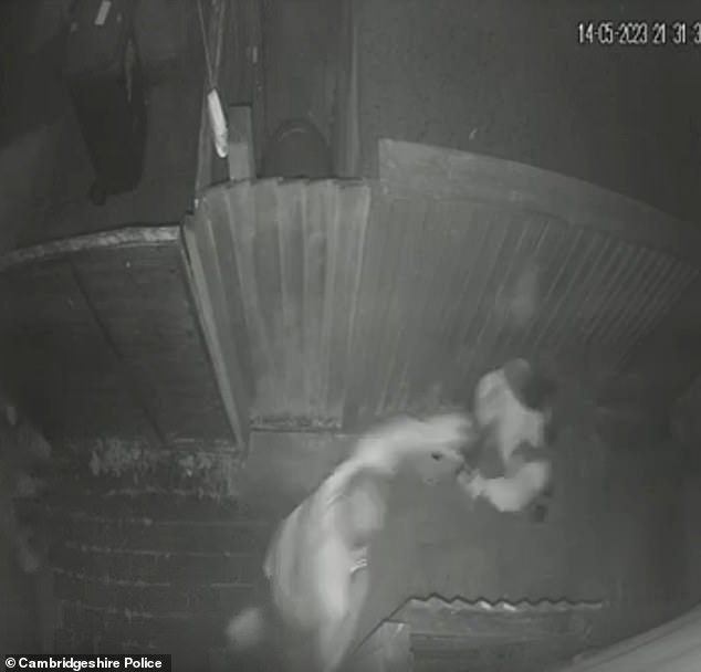 The victim fought back and pushed the spade away from his face in an attempt to stop Lloyd after she hit him
