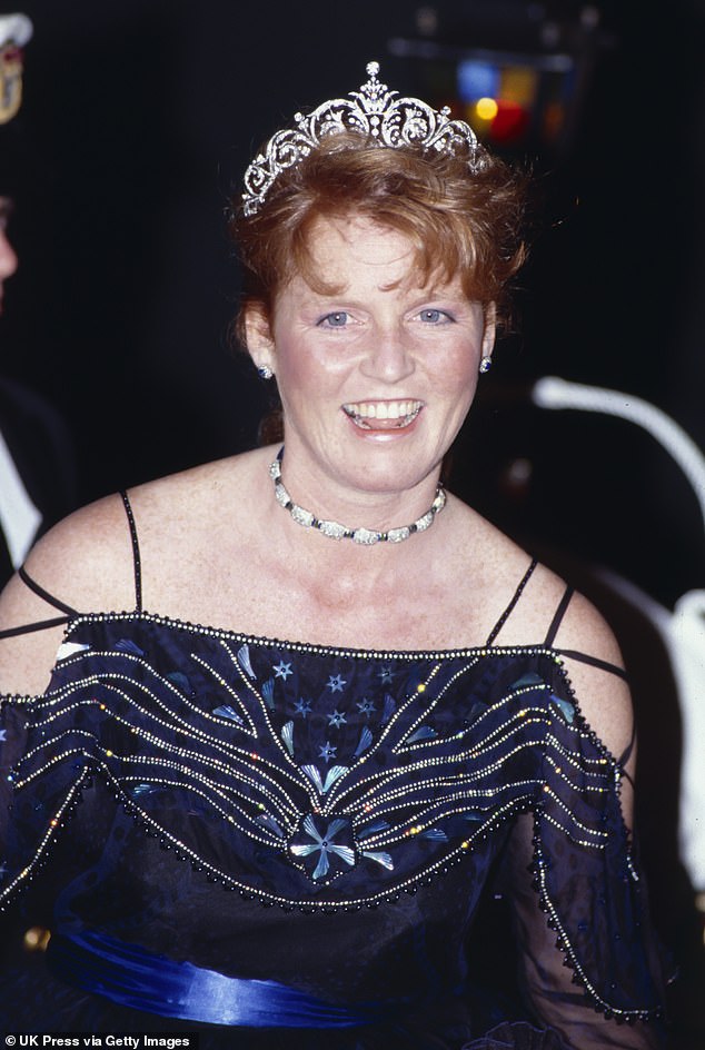 A young Sarah Ferguson is pictured during a tour of Australia in 1988, wearing minimal makeup