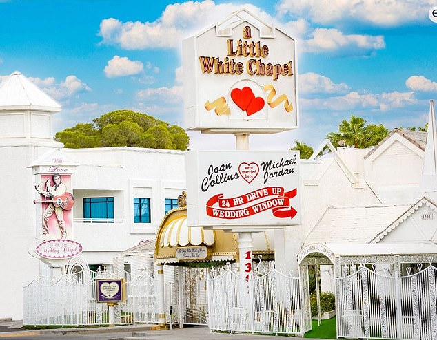 Pictured is the Little White Wedding Chapel wedding venue, in Las Vegas Boulevard, where Mr Dinsdale married Dr Fowell in 2012