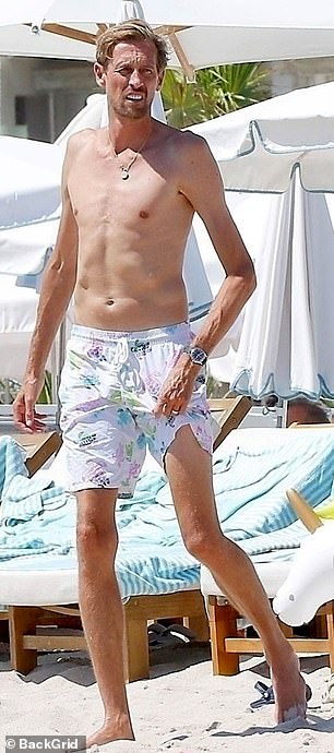 Peter showed off his ripped physique