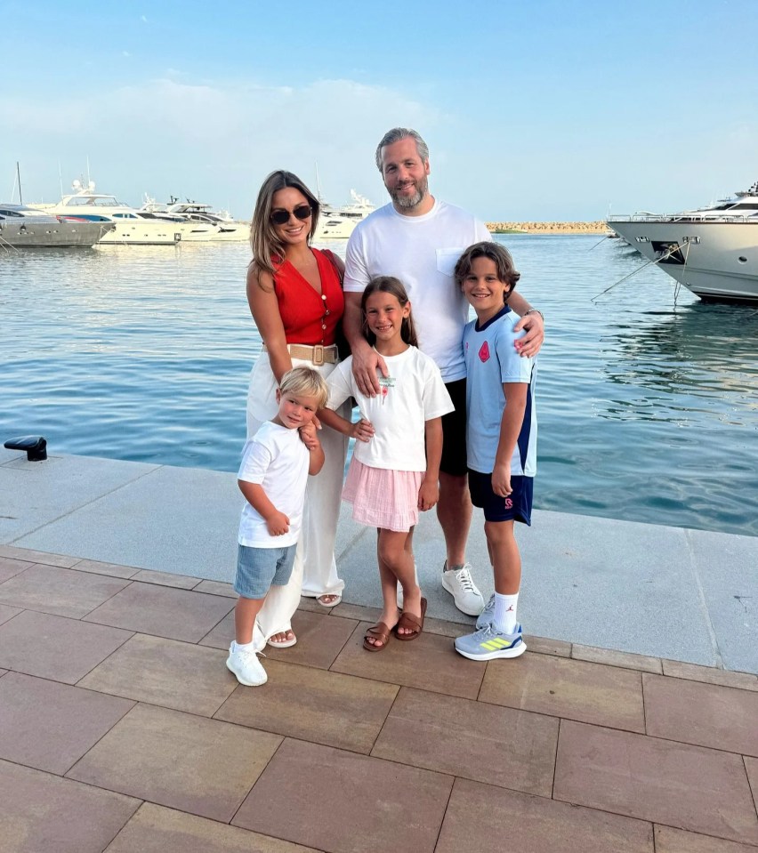 Samantha Faiers on holiday with her family.