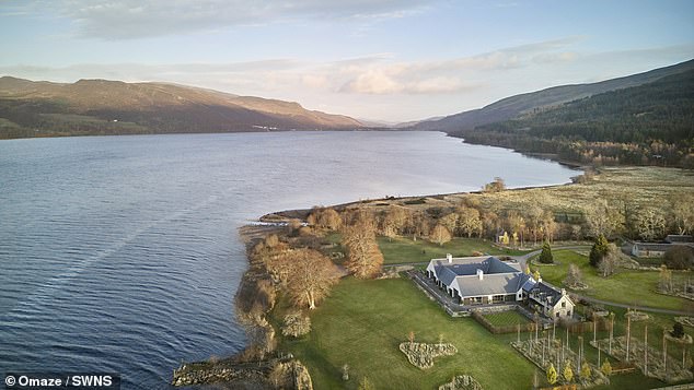 The house comes with five bedrooms, five bathrooms, three reception rooms, a factor's cottage, a steading with garaging and workshop, a summer house, and formal gardens with an orchard and lawns