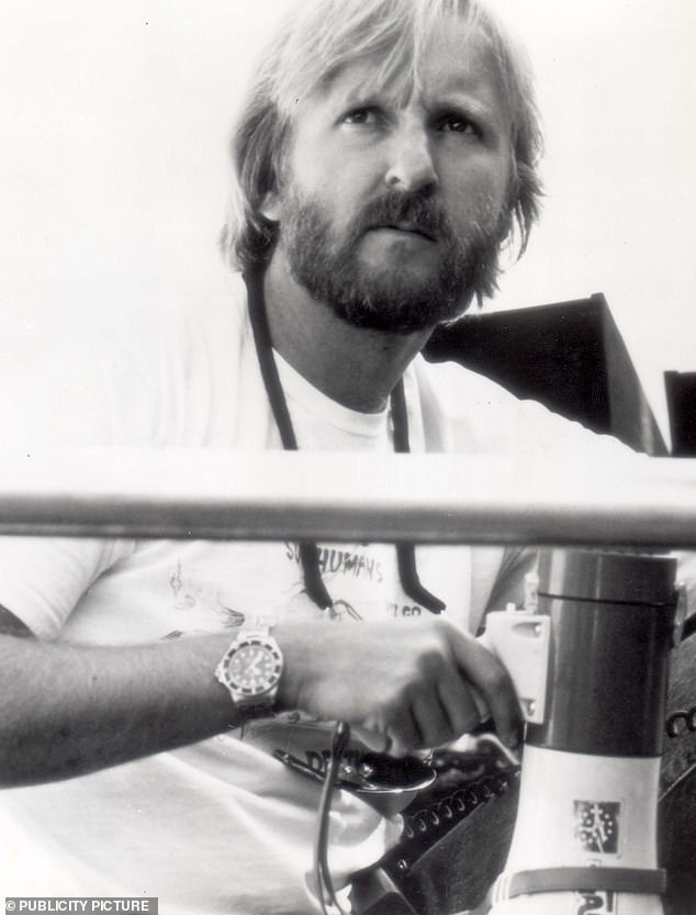 James Cameron on the set of Terminator 2, which was released in 1991