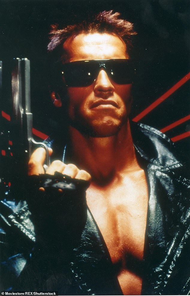 Arnold Schwarzenegger as the Terminator in the first film, which was released in 1984