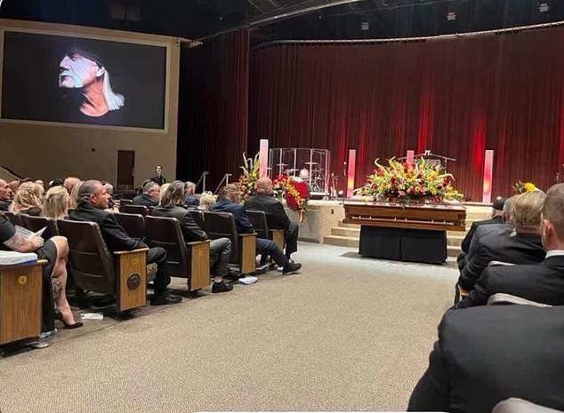 Mourners bid Hulk Hogan a final farewell after his funeral was held in Florida on Tuesday