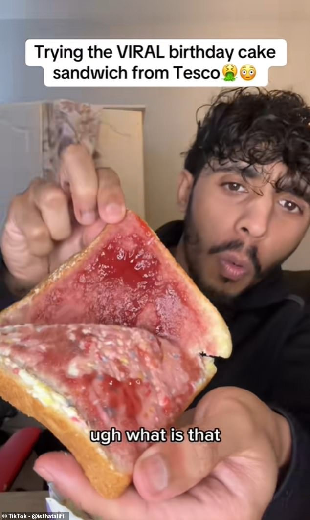 Another content creator, Alif, said the sandwich was 'probably one of the worst things I've ever tried from Tesco'