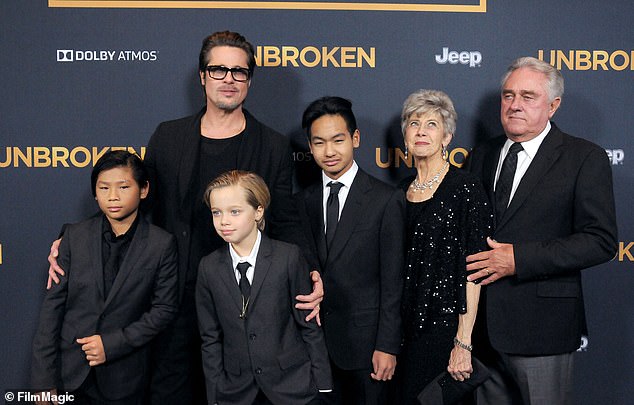 Both Pitt's father Bill and mother had been cut off from Shiloh, 19, twins Vivienne and Knox, 17, and their adopted siblings Maddox, 24, Pax, 21 and Zahara, 20 for nine years