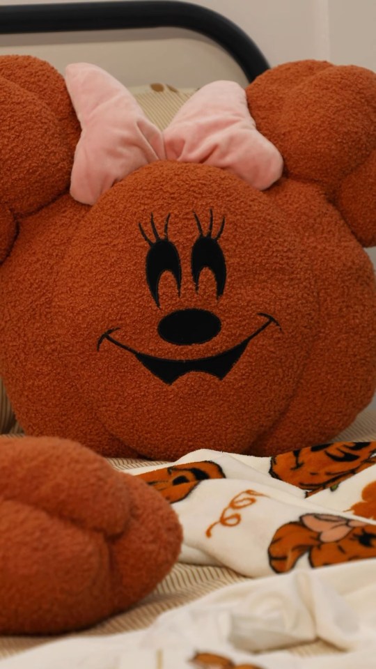 Minnie Mouse pumpkin cushion.